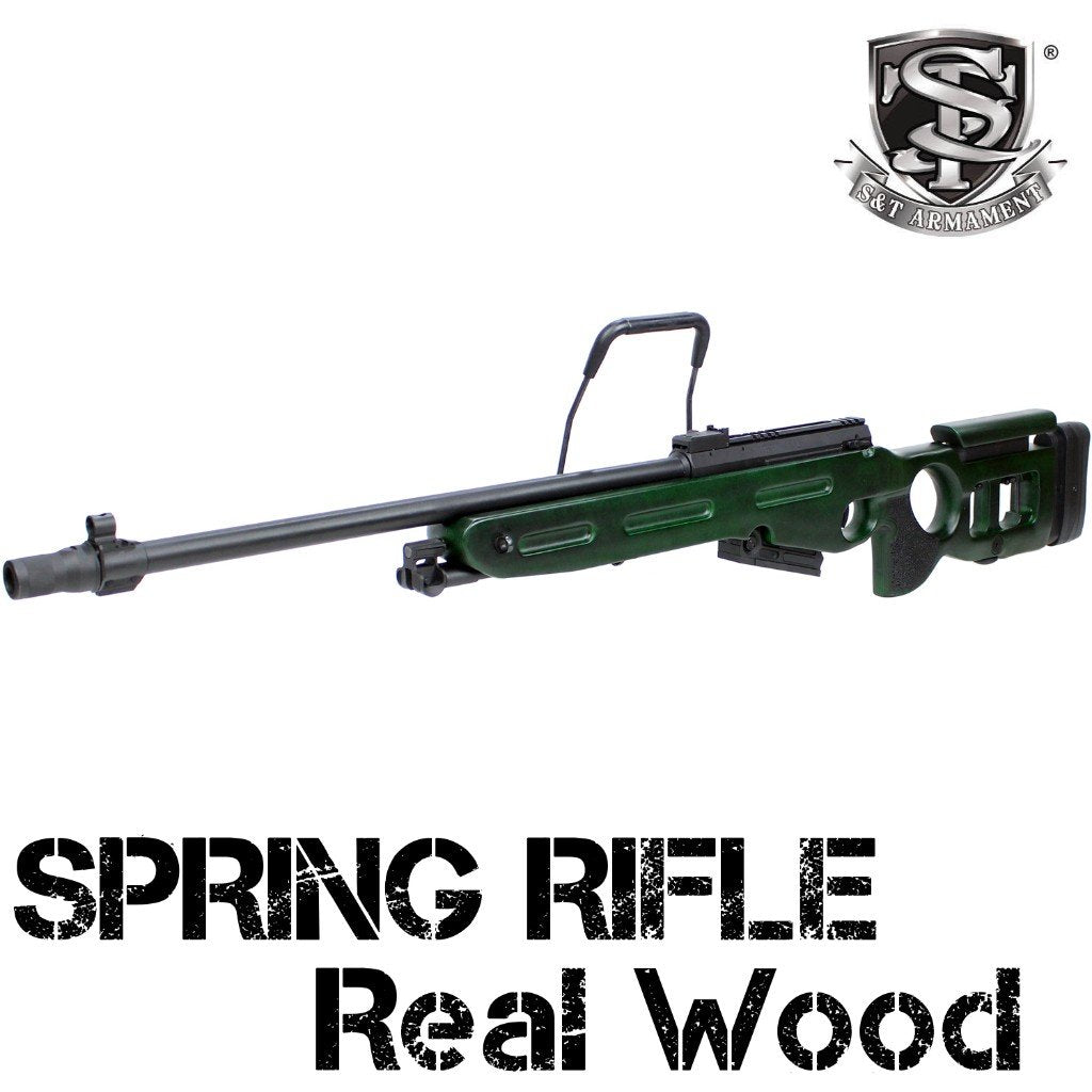 S&T SV98 Spring Power Sniper Rifle Real Wood Airsoft | Bunny Workshop