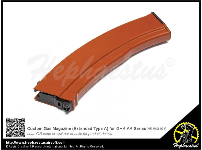 KSC／AKS gas magazine  新品 Hephaestus_Custom_Gas_Magazine_Extended_Type_A_GHK_AK_Series
