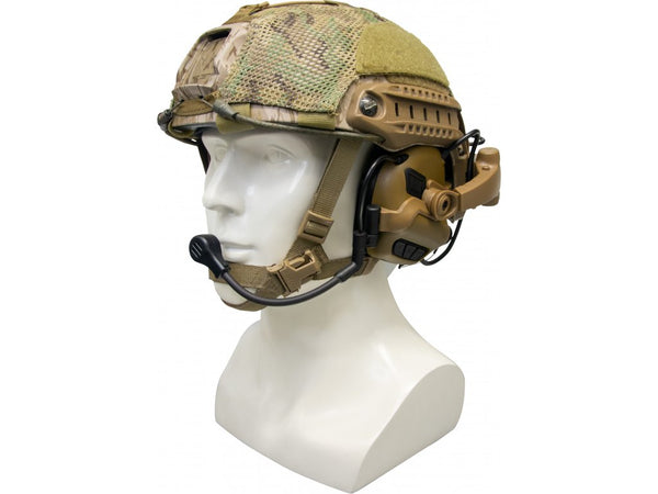 EARMOR M32X MOD4 Tactical Headset with Advanced Electronic Noise Reduction and Amplifying Pickup for RAC Rails (Coyote Brown)