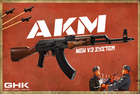 GHK AKM Gas Blow Back GBBR AIRSOFT V3