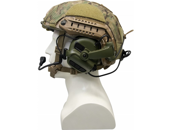 EARMOR M32X MOD4 Tactical Headset with Advanced Electronic Noise Reduction and Amplifying Pickup for RAC Rails (Foliage Green)