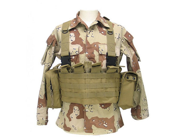 King Arms MPS Utility Chest Rig Full Set (Tan)