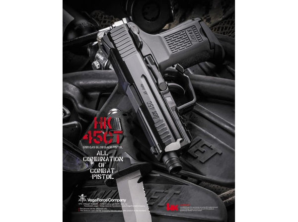 Umarex HK45 Compact Tactical Gas Blowback Pistol (HK45CT / Asia Version / Black)