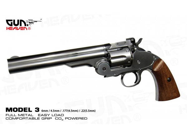 Gun Heaven WG Smith & Wesson Model 3 Major (Silver) CO2 Ver (6mm)