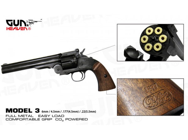 Gun Heaven WG Smith & Wesson Model 3 Major (Vintage) CO2 Ver (6mm)