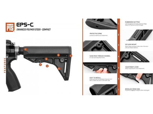 PTS Enhanced Polymer Stock - Compact (EPS-C) Black