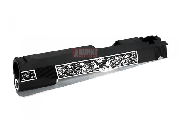 Airsoft Masterpiece Gothic Engraved Standard Slide - Black / Silver