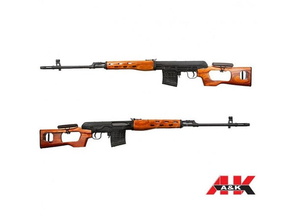 A&K - SVD Bolt Action Airsoft Sniper Rifle (Real Wood Version)
