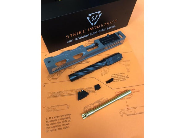 EMG Strike Industries ARK Titanium Slide and Steel Barrel for Marui G17 GBB Series