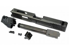 SAT CNC Steel Lok Style Tactical Slide Set w/ Outer Barrel & Comp for Marui G17 GBB Series