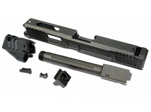 SAT CNC Steel Lok Style Tactical Slide Set w/ Outer Barrel & Comp for Marui G17 GBB Series