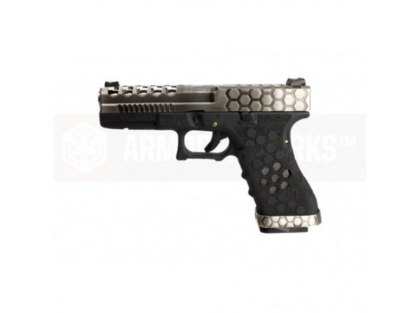 Armorer Works BSB HEX CUT VX0100 GBB Pistol (SV/BK)