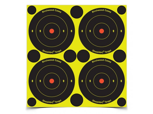 BIRCHWOOD CASEY - Shoot-N-C 3in Bullet Hole (48 Self-Adhesive Reactive Targets)