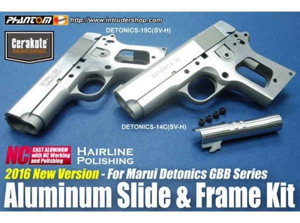 Guarder Aluminum Kit for MARUI DETONICS.45 -2016 New Version (Cerakote Sliver/Hairline Polish/Early Marking)