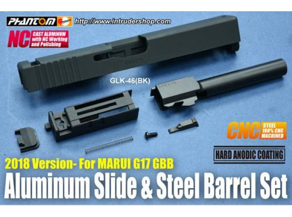 Guarder Aluminum Slide & Steel Barrel Set for TM G17 (2018 Version / Black)