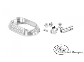Airsoft Masterpiece Aluminum Grip for Hi-CAPA Type 1 (Naked Silver)