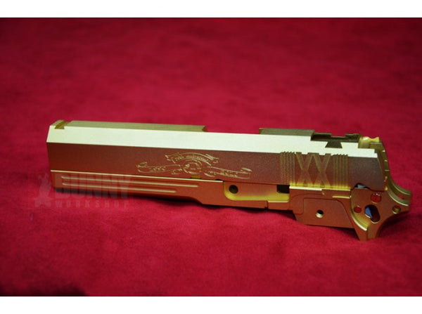 Gunsmith Bros STI 20th 5 Inch Long Dust Cover Slide Kit Set ( Gold Edition )
