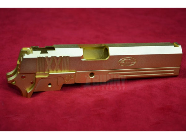 Gunsmith Bros STI 20th 5 Inch Long Dust Cover Slide Kit Set ( Gold Edition )
