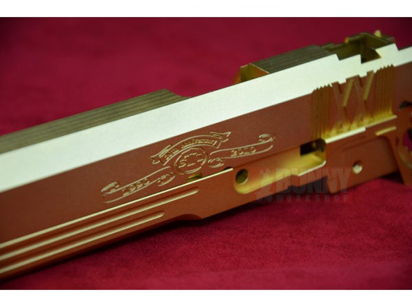 Gunsmith Bros STI 20th 5 Inch Long Dust Cover Slide Kit Set ( Gold Edition )