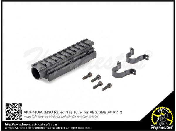 Hephaestus - AKS-74U/AKMSU Railed Gas Tube for AEG/GBB