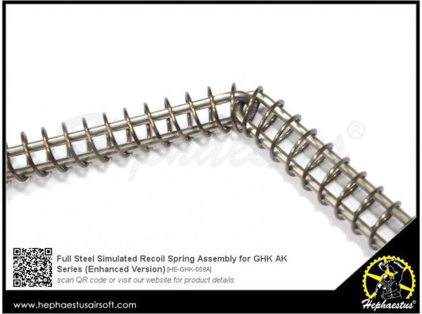 Hephaestus Full Steel Simulated Recoil Spring Assembly for GHK AK Series (Enhanced Version)