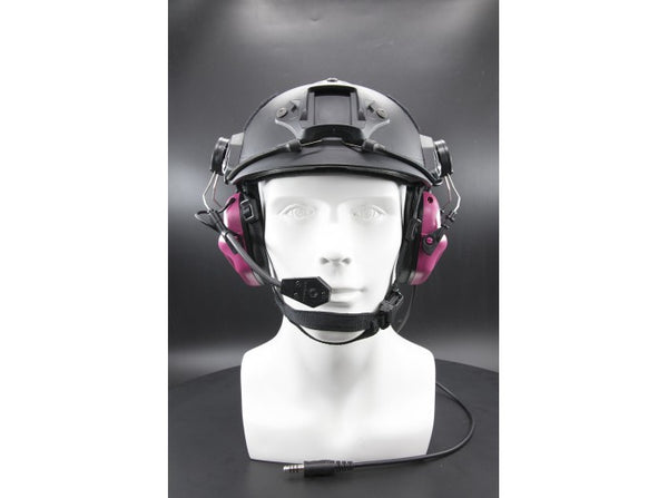Earmor Tactical Hearing Protection Helmet Version Ear-Muff (2018 New Version) Pink