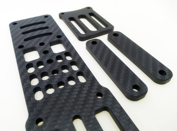KRD Custom Works - Carbon Fiber Modular Holster Adapter with Hardware Kit, Belt Bars and Leg Strap Kit