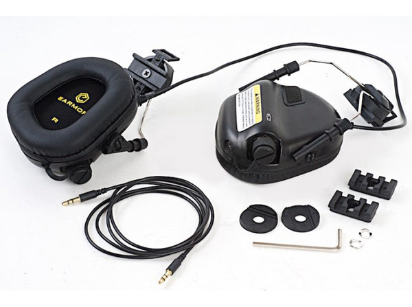 Earmor Hearing Protection Ear-Muff Helmet Version - Black