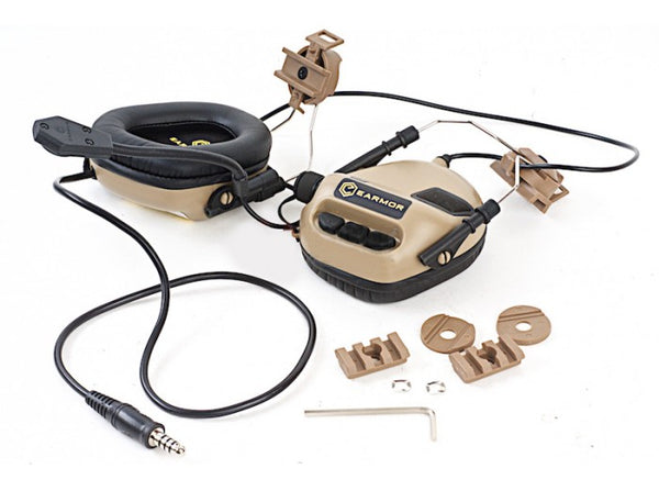 Earmor Tactical Hearing Protection Helmet Version Ear-Muff - DE