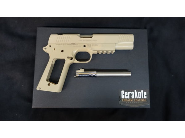 Nova - M45A1 CQBP Aluminum Slide & Frame (DX) Kit for Marui Airsoft 1911 GBB Series - Cerakote FDE