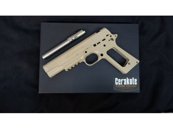 Nova - M45A1 CQBP Aluminum Slide & Frame (DX) Kit for Marui Airsoft 1911 GBB Series - Cerakote FDE