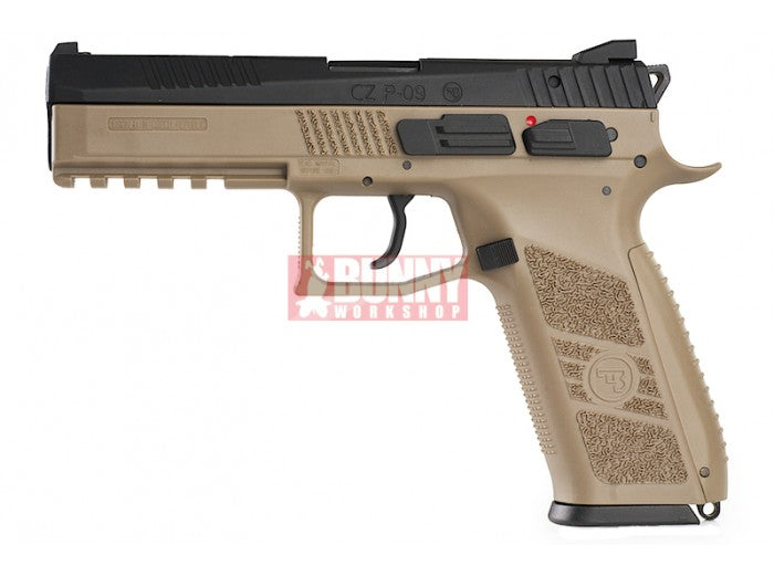 トイガン honeyBeeWAREHOUSE Carbon8 CZ P09 KJ Works - CZ P-09 Duty GBB Pistol (Tan, ASG Licensed, CO2 Ver