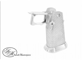 Airsoft Masterpiece Aluminum Grip for Hi-CAPA Type 1 (Naked Silver)