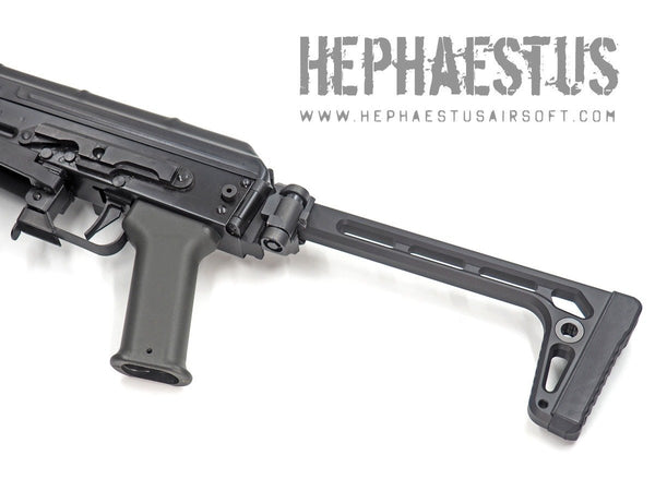 Hephaestus AK Picatinny Rail Stock Adapter for GHK/LCT AK Series with Side-folding Stock Receiver