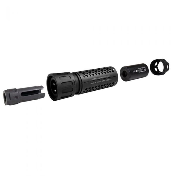 Acetech Predator MKIII Silencer M14 CCW with Blaster M Tracer Inside (Black) (Flame Effect)