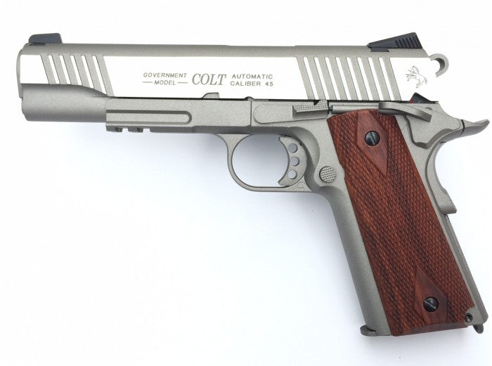 cybergun-colt-1911-rail-co2-gbb-pistol-stainless | Bunny