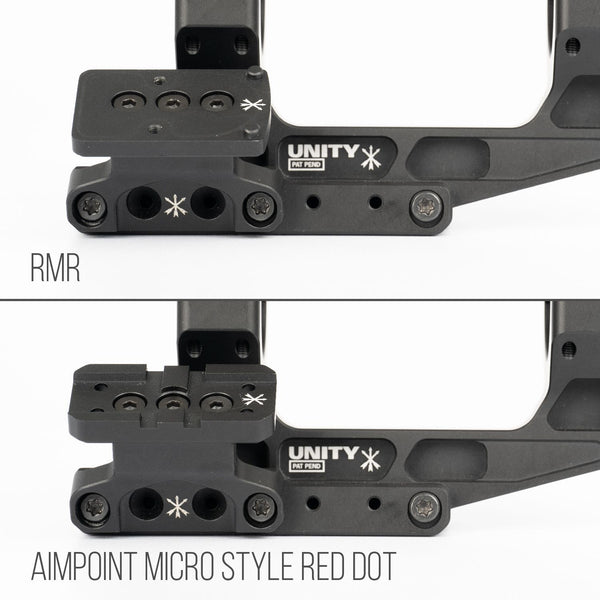 PTS Unity Tactical FAST LPVO Optics Mount Set (Black)