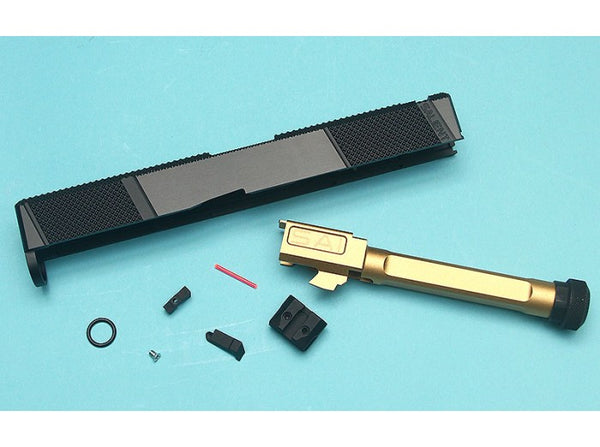 EMG SAI Utility Slide Kit (by G&P) - Gold Barrel for Umarex Glock 17 GBB Pistol