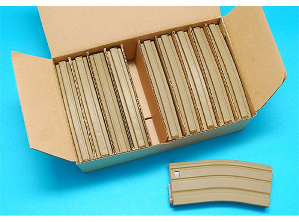 G&P 130rd Metal Magazine for M4/M16 AEG (SAND, 10pcs)