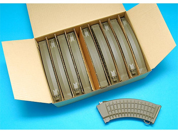 G&P 150rd Waffle Magazine for AK47 AEG (OD, 10pcs)