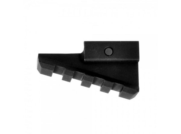 Strike Industries 17 Degree Angled Adapter Applied On Vertical Grip For Enhanced Ergonomics