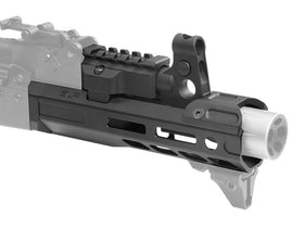 SLR Airsoftworks 6.5” Light M-LOK EXT Extended Handguard Rail Conversion Kit for Tokyo Marui TM AKM GBBR (Black) (By DYTAC)