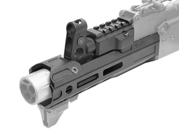 SLR Airsoftworks 6.5” Light M-LOK EXT Extended Handguard Rail Conversion Kit for Tokyo Marui TM AKM GBBR (Black) (By DYTAC)