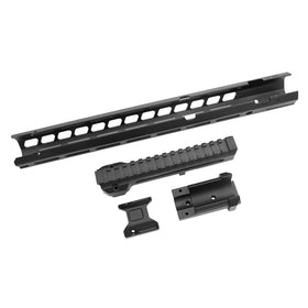 SLR Airsoftworks 14.7” Light M-LOK EXT Extended Handguard Rail for Tokyo Marui TM AKM GBBR (Black) (by DYTAC)