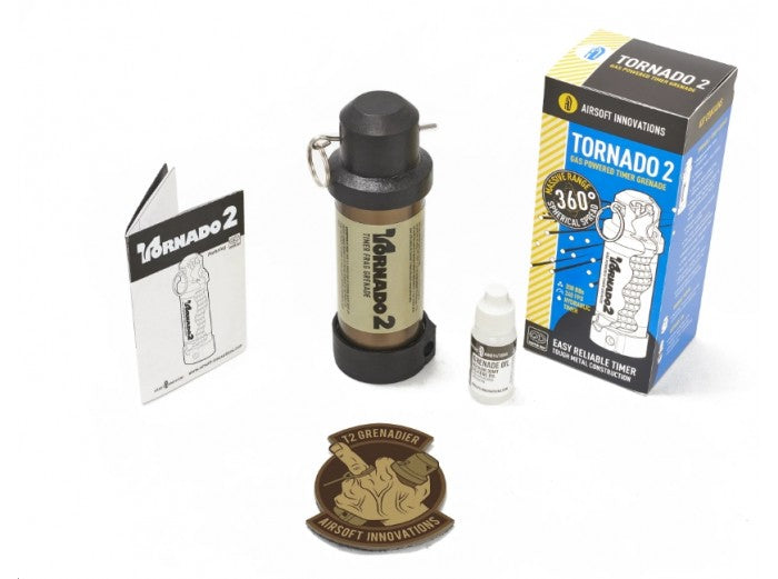 Airsoft innovations Tornado 2 Timer Frag Grenade - FDE | Bunny