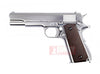 WE - 1911 Matte Chrome Full Metal Checker Grip (Silver)